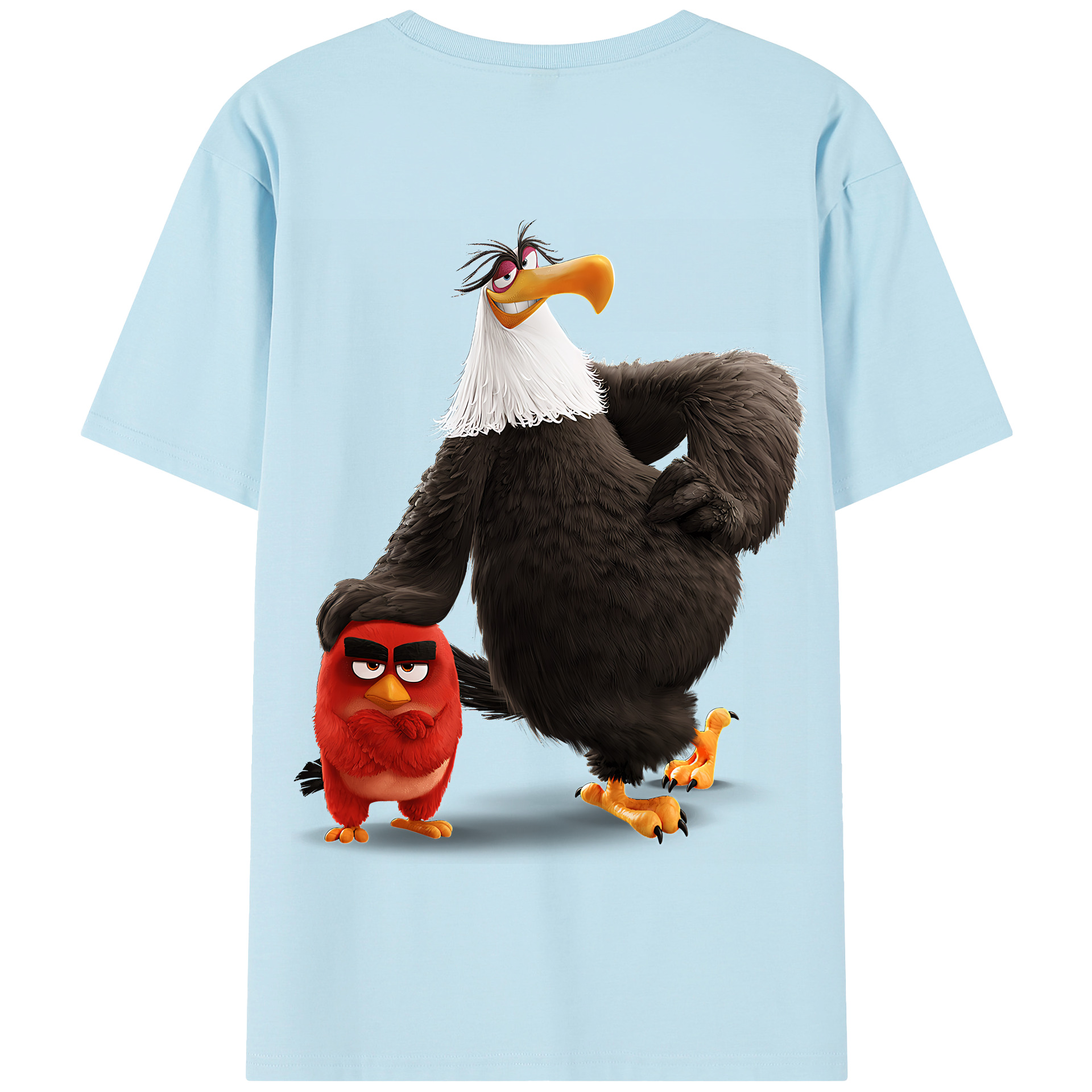 （画像用） Angry Birds アングリーバード 綿100％半袖Tシャツ（背面プリント）